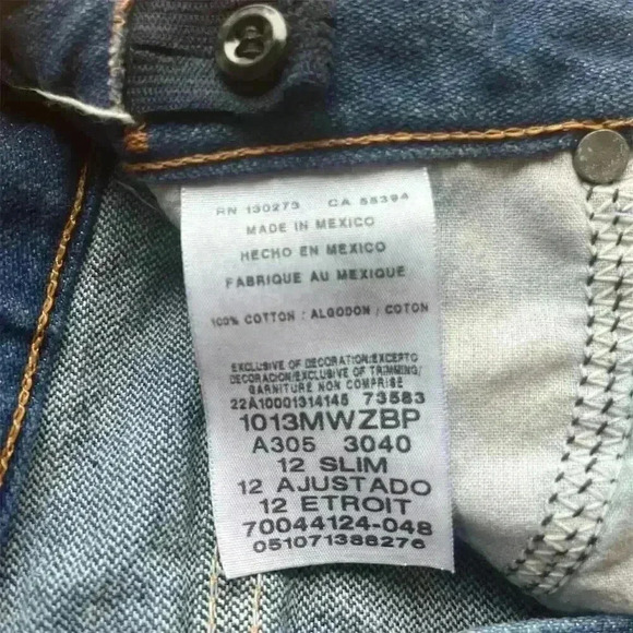 Wrangler Youth Slim Fit Straight Jeans Blue Dark Wash Size 12 - Picture 8 of 10